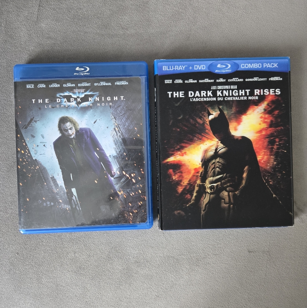The Dark Knight & The Dark Knight Rises Bluray Movies